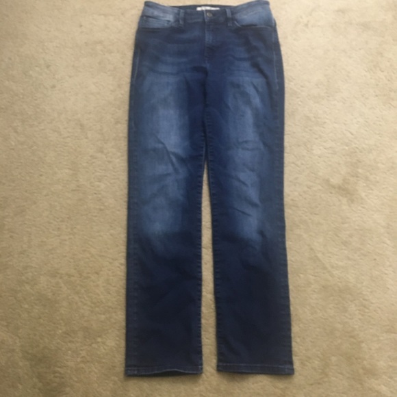 Mavi Jeans Kendra High Rise Straight Leg Jeans Medium Wash Stretch Blue Denim - Picture 7 of 9